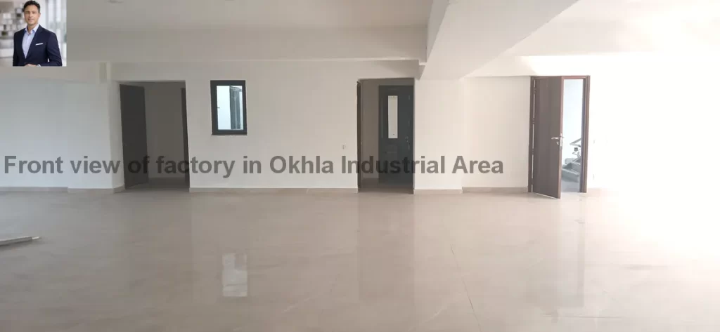 Front view of factory in Okhla Industrial Area