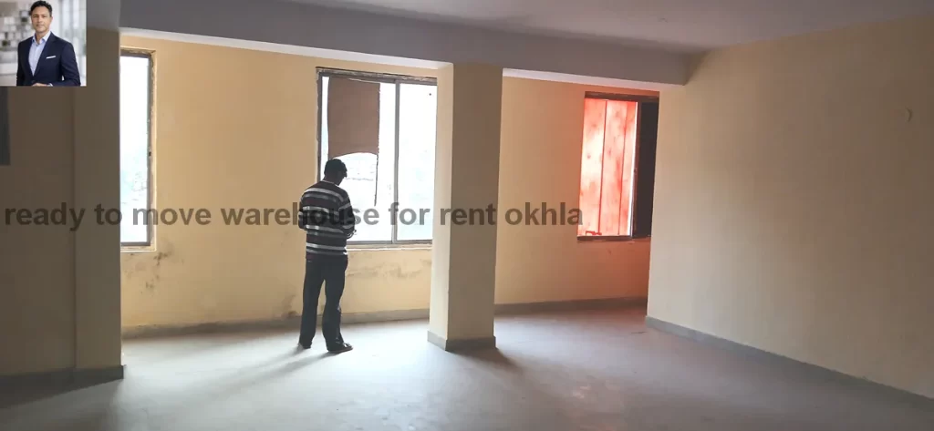 Industrial ready warehouse for rent in Okhla with loading area