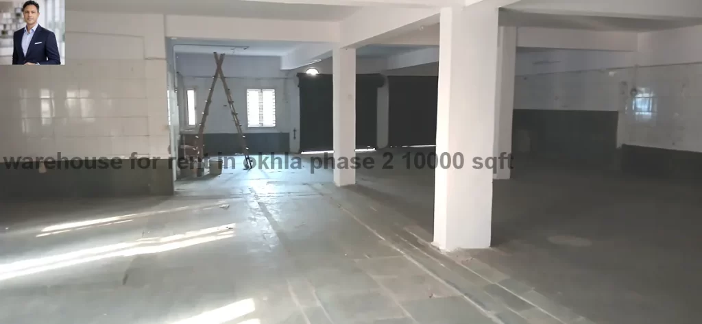 10000 sqft warehouse in Okhla Phase 2 for rent with truck access and loading dock