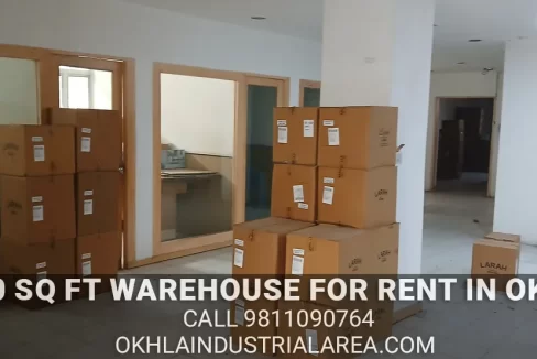 4000 sq ft warehouse for rent near Okhla Metro Station.
