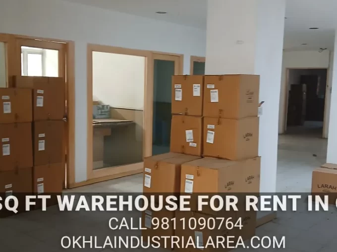 4000 sq ft warehouse for rent near Okhla Metro Station.