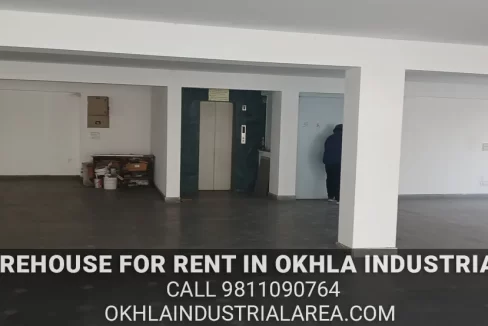 Ground floor RCC godown on lease in Okhla Industrial Area.