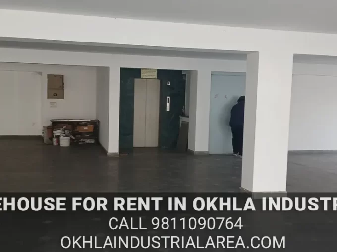 Ground floor RCC godown on lease in Okhla Industrial Area.