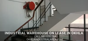 Heavy duty RCC industrial warehouse on lease in Okhla Delhi.