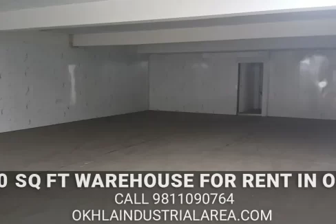 Interior view of ready to move 12000 sq ft warehouse in Okhla.