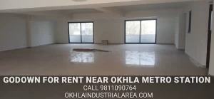 Secure RCC godown on lease in the Okhla Metro vicinity.