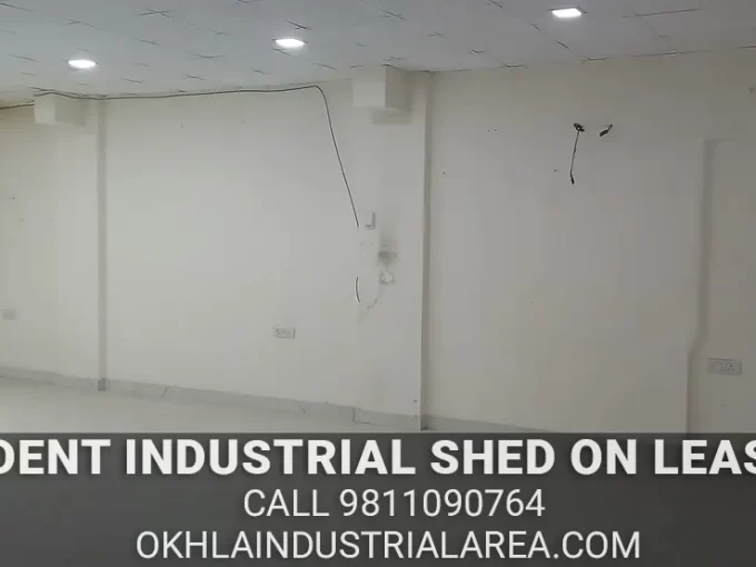 Standalone industrial shed on lease in Okhla Estate.