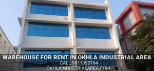 Spacious warehouse for rent in Okhla Industrial Area. Contact 9811090764 for lease details.