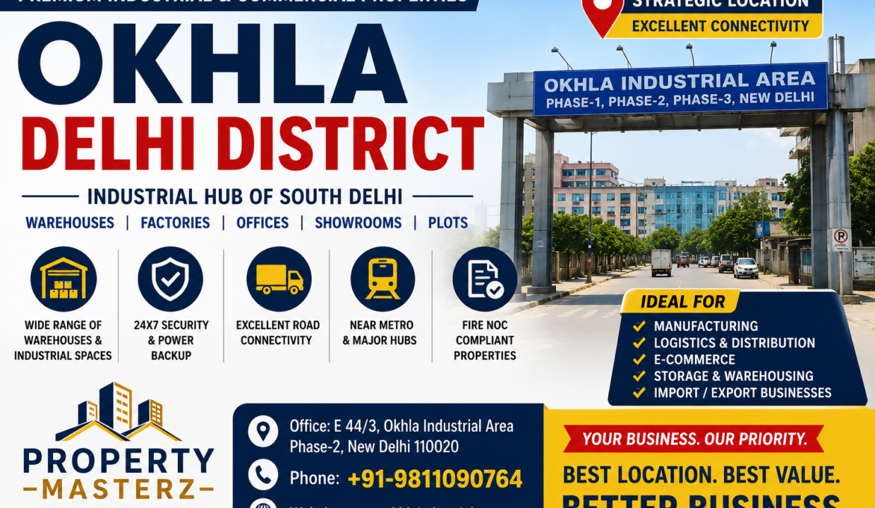 Map of the Okhla Delhi district.